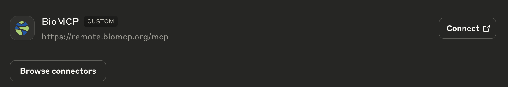 Connect to BioMCP